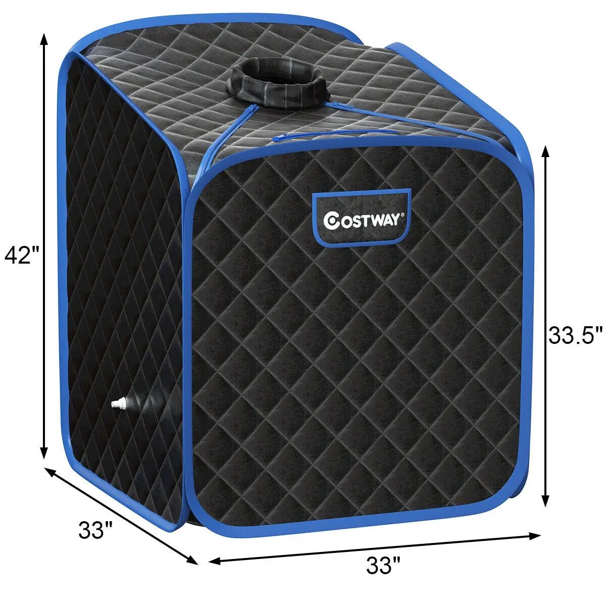2L Portable Folding Steam Sauna Spa-Black by DirectDeals