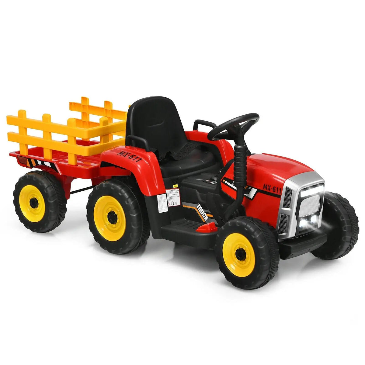 12V Ride on Tractor with 3-Gear-Shift Ground Loader for Kids 3+ Years Old, photo 12 of 12