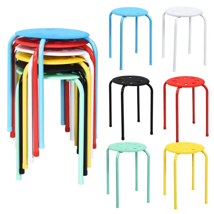 5-Piece Kitchen & Dining Bundle: Adjustable Bar Stools (Set of 2) + Stackable Stools (Set of 6) + Rattan Storage Sideboard by DirectDeals