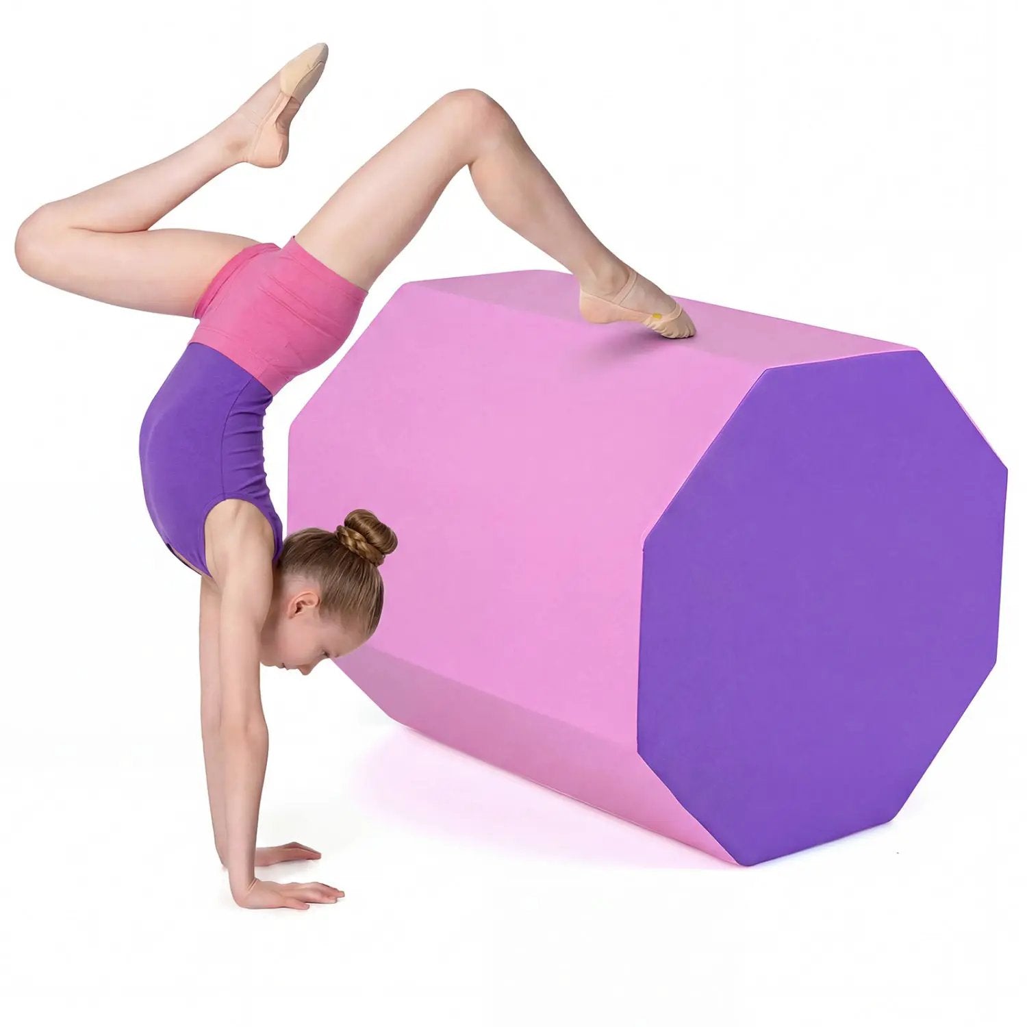 22.5" x 26" Octagon Tumbling Mat with Zippered Cover and Thick Foam Filling-Pink by DirectDeals