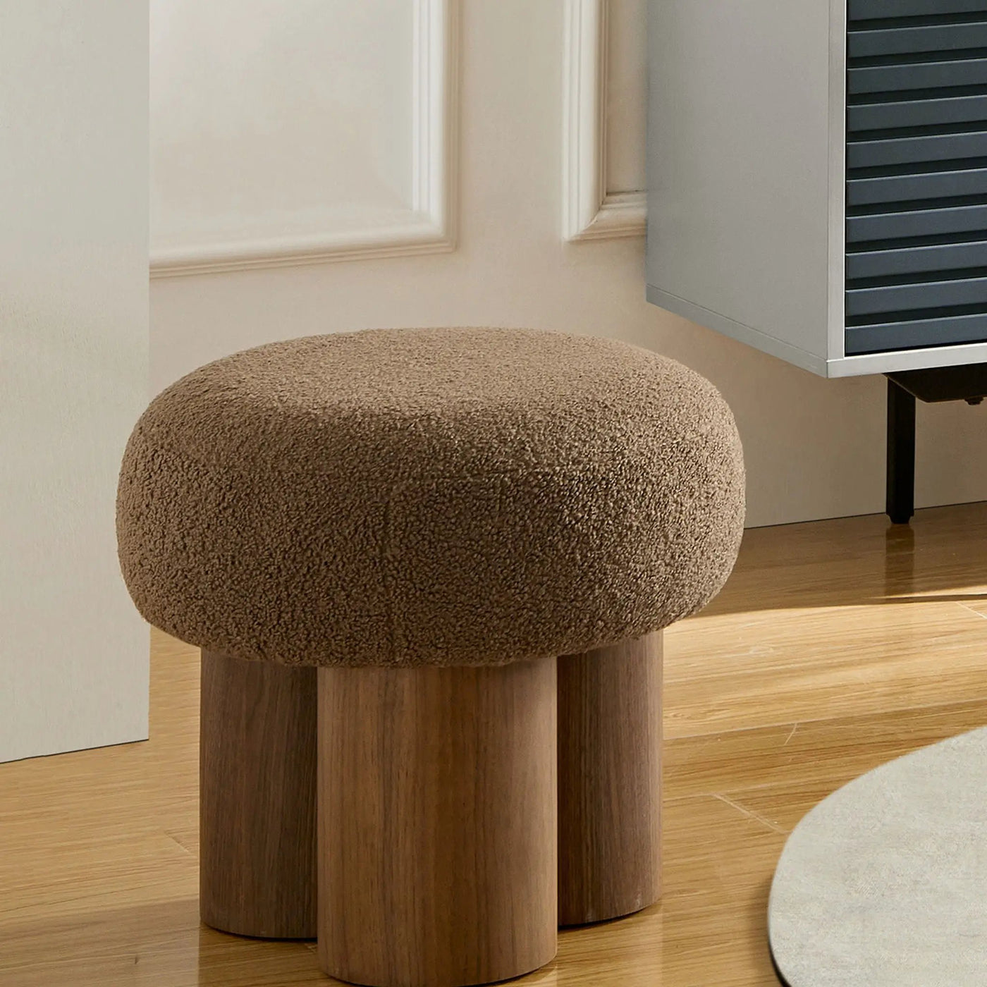 Versatile Mushroom Stool With Cushion by Unique Piece Furniture