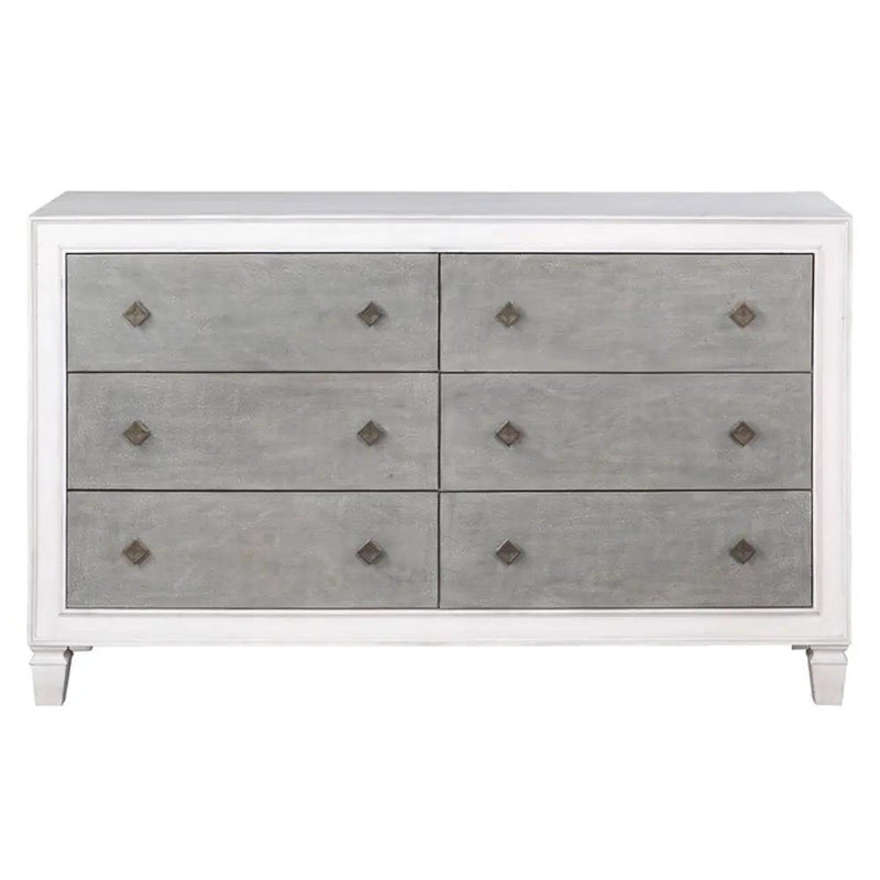 Katia - Dresser - Rustic Gray & Weathered White by Unique Piece Furniture