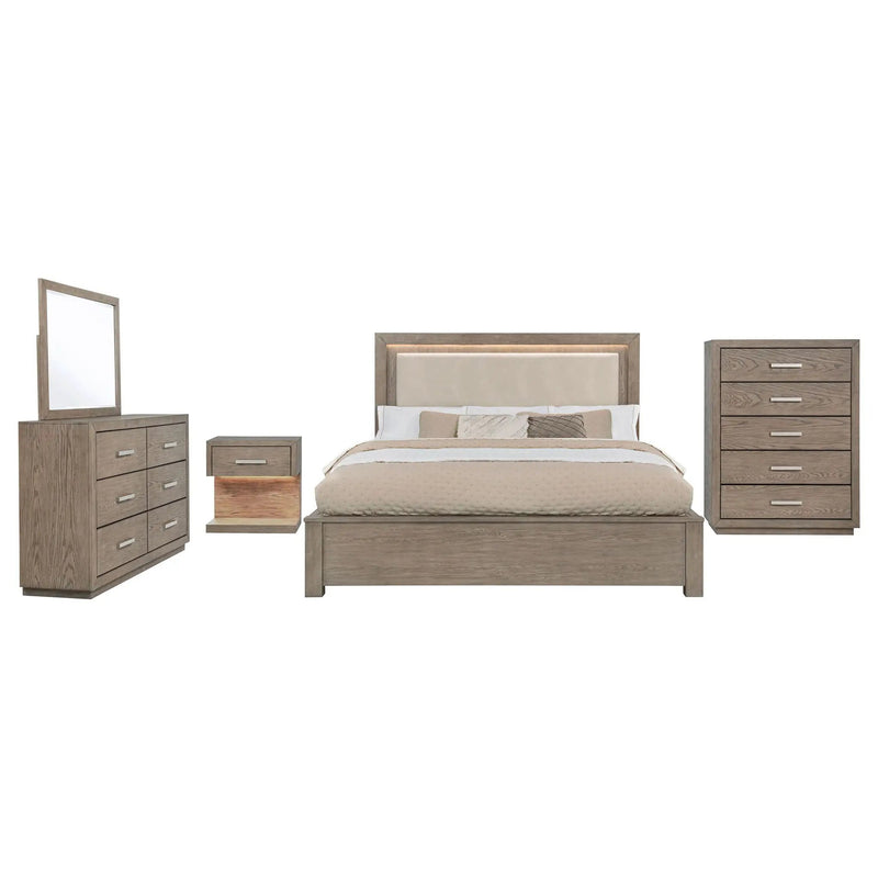 Kenora 5-piece California King Bedroom Set Barley Brown by Unique Piece Furniture