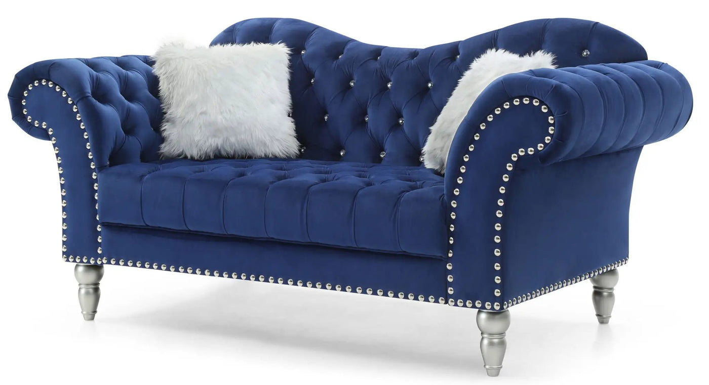 Elegant Round Arm Loveseat by HouseOfZazla
