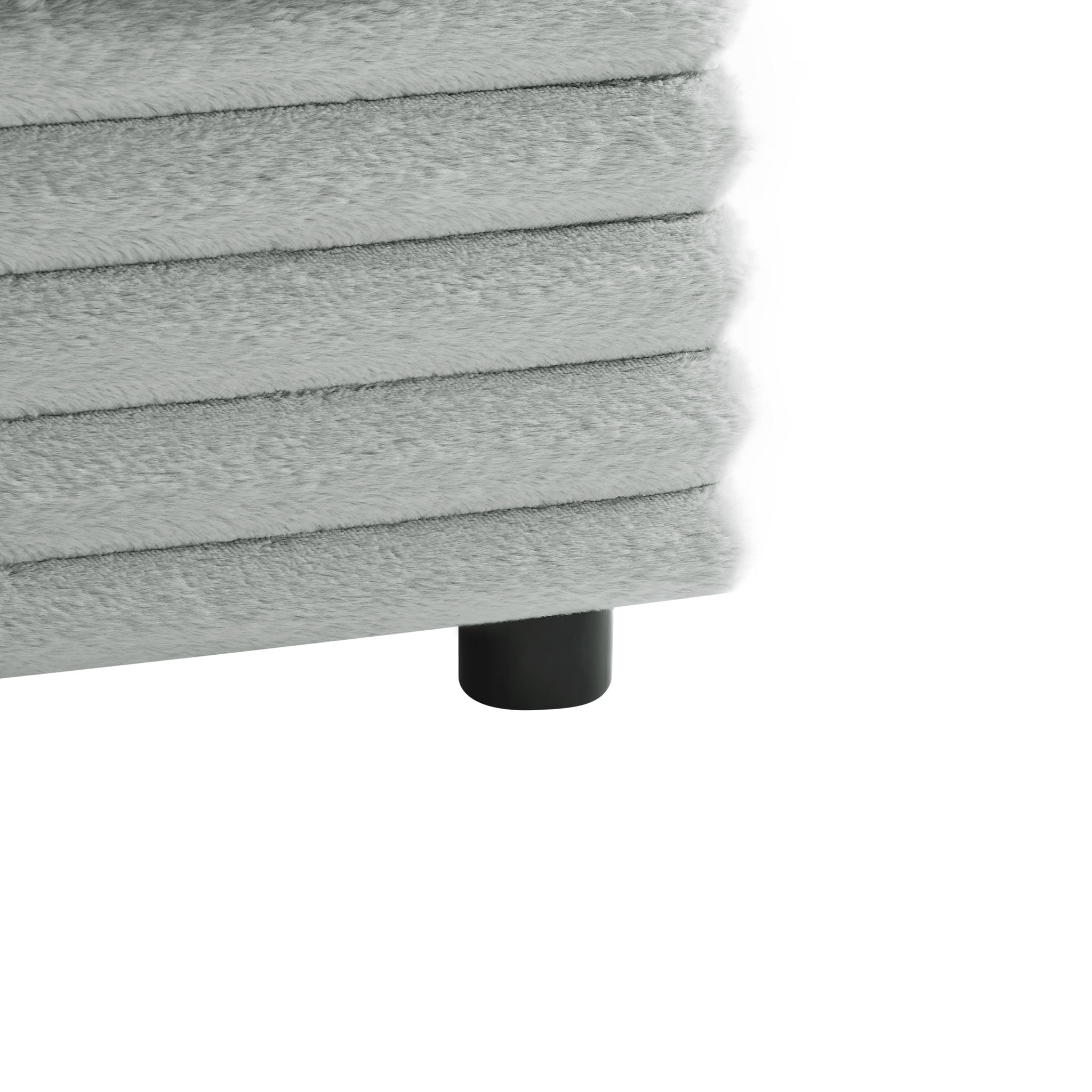 Jenny - Square Ottoman - Gray by HouseOfZazla