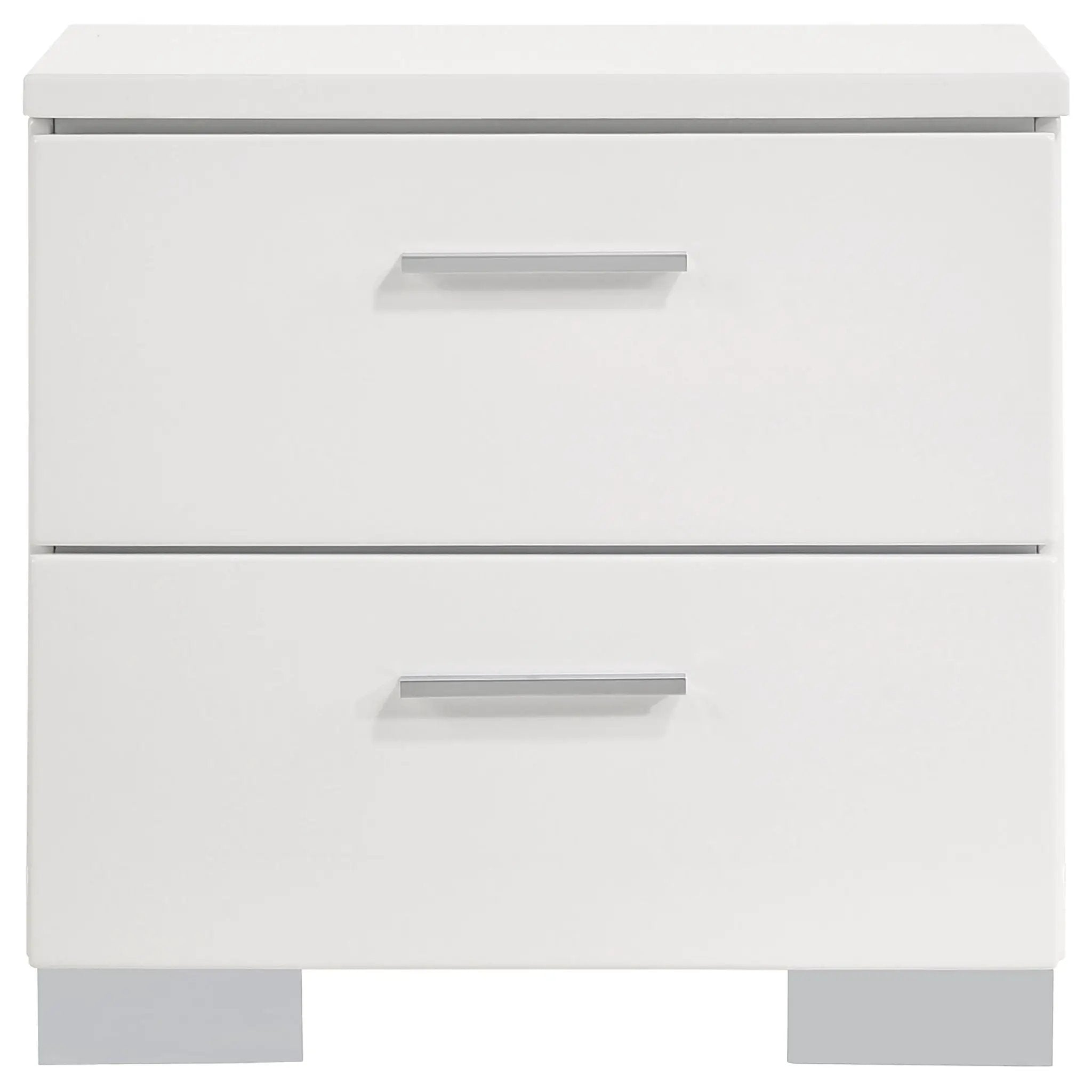 Felicity 4-piece California King Bedroom Set White Gloss by Unique Piece Furniture