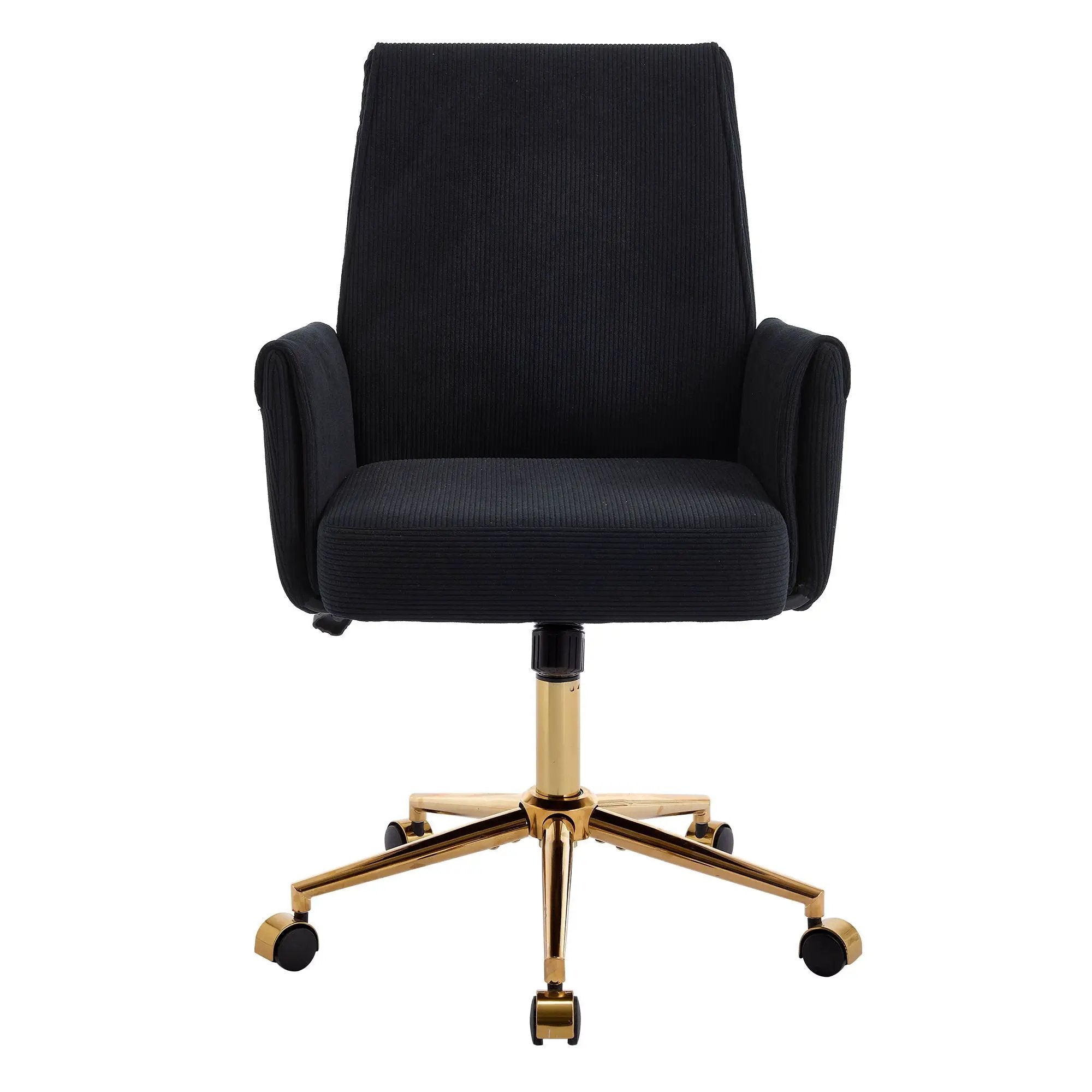Ergonomic Mid-Back Office Chair With Gold Base by Unique Piece Furniture