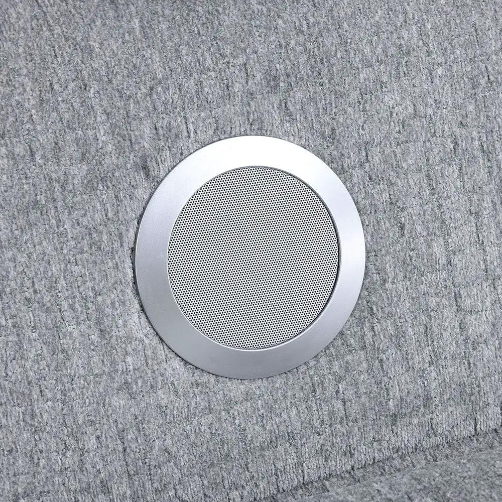 Fullar - Modular Console With Speaker & Cup Holder - Light Gary Chenille by Unique Piece Furniture