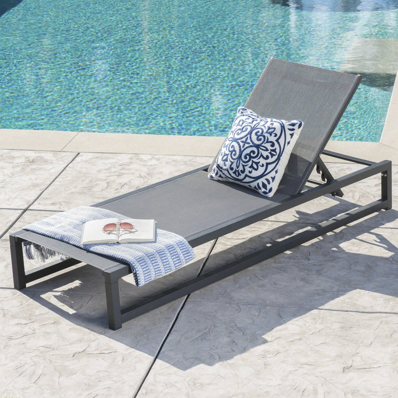 Chaise Lounge With 5 Reclining Positions, Outdoor Patio Lounge Chairs by HouseOfZazla