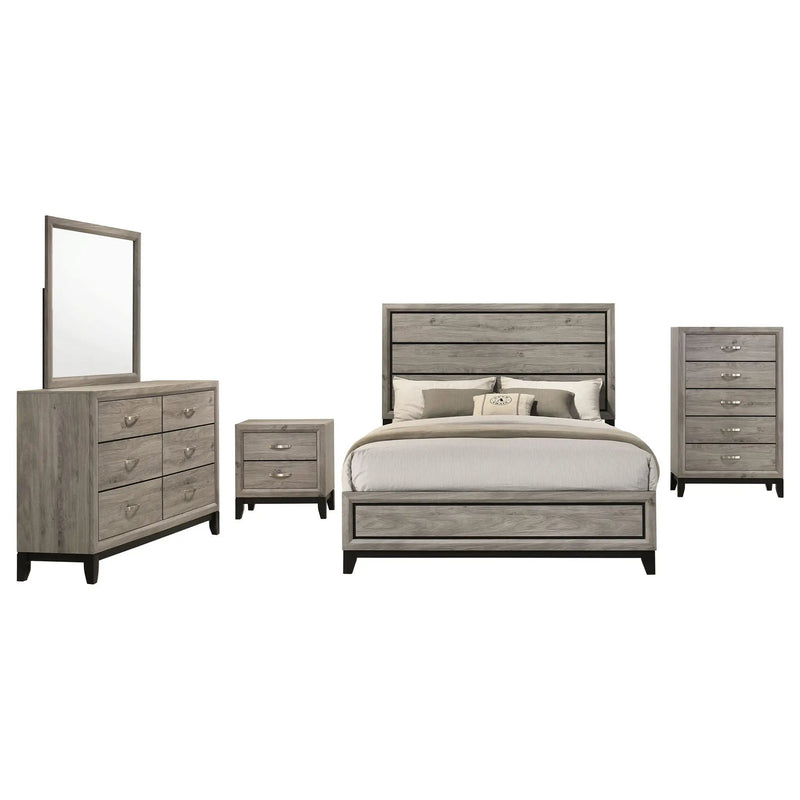 Watson Five-piece Eastern King Bedroom Set Light Taupe by Unique Piece Furniture