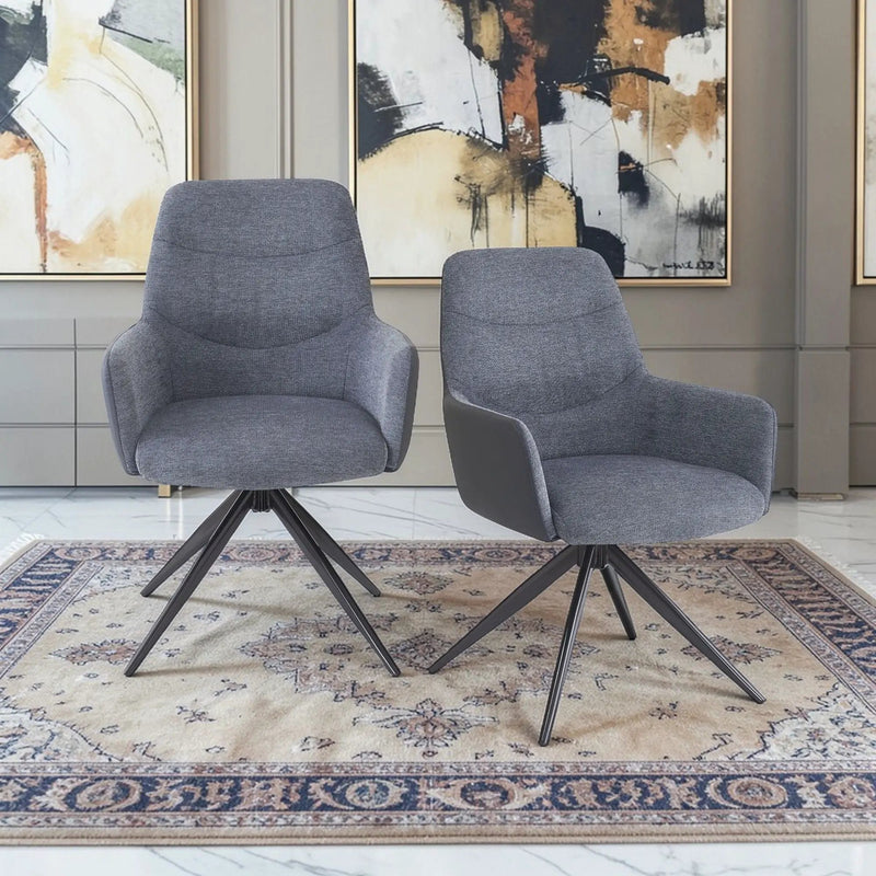 Hester - Arm Chair (Set of 2) - Gray by HouseOfZazla