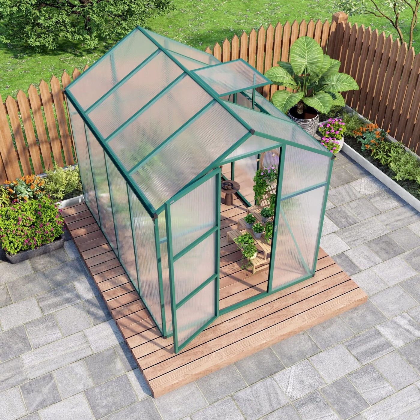 Polycarbonate Walk-In house, Raised Base For Outdoor In All Season by HouseOfZazla