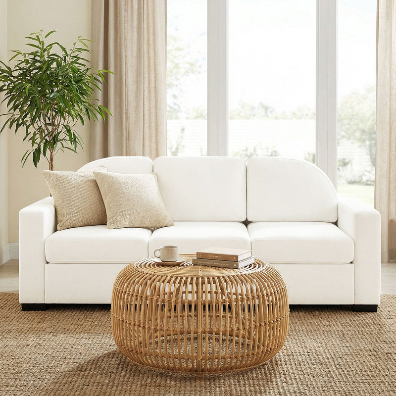 Modern 3 Seater Sofa With Curved Backrest by HouseOfZazla