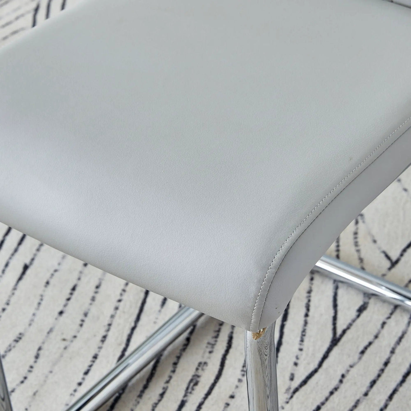 Modern Dining Chairs With Padded Seat, Metal Legs by Unique Piece Furniture