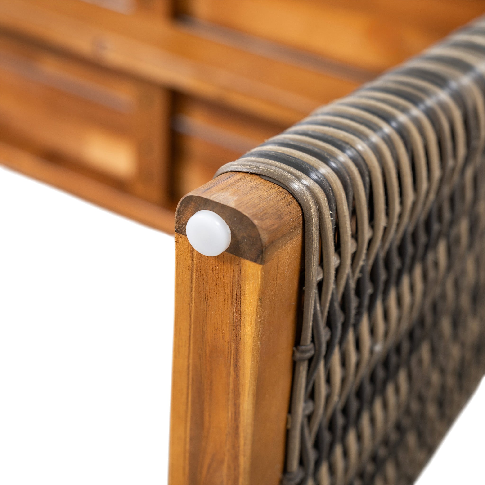 Outdoor 1pcs Acacia Wood Bench, Teak Finish by HouseOfZazla