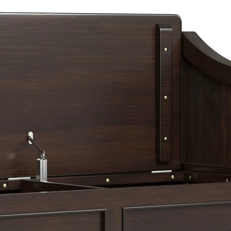 Connaught - Entryway Storage Bench With Shelf - Chestnut by HouseOfZazla