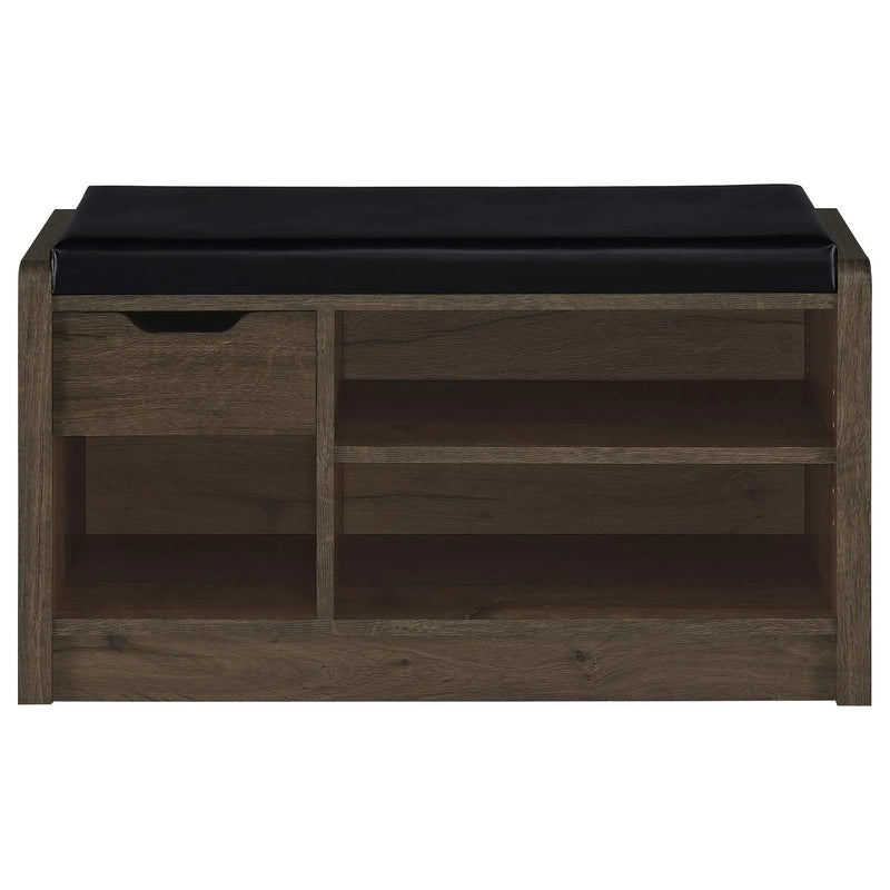 Arrington Storage Bench Smoked Oak by Unique Piece Furniture