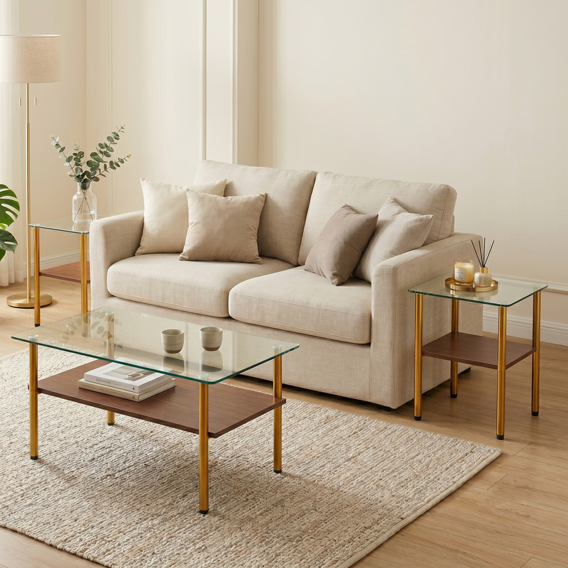 Coffee Table and End Tables Set of 3 by HouseOfZazla