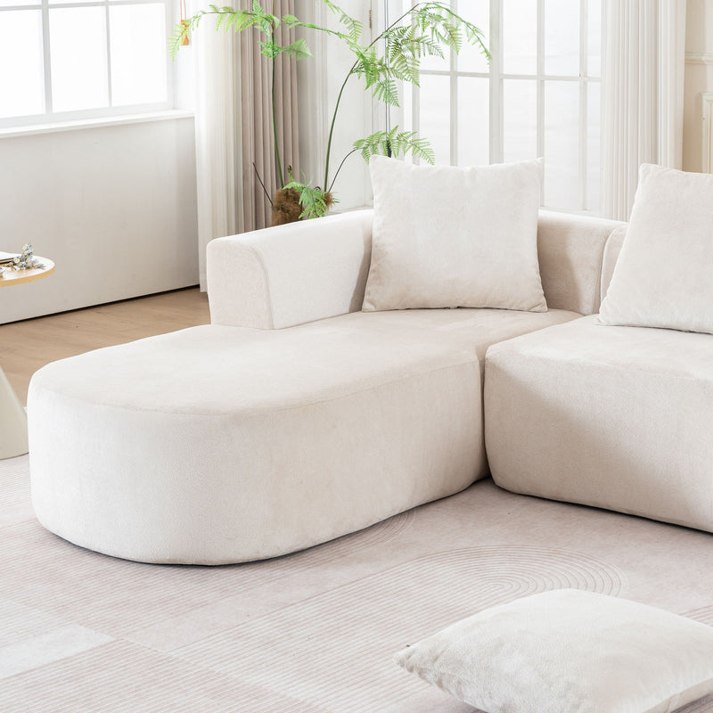Modular Sectional Sofa With L Shape Chaise With Deep Seat by HouseOfZazla