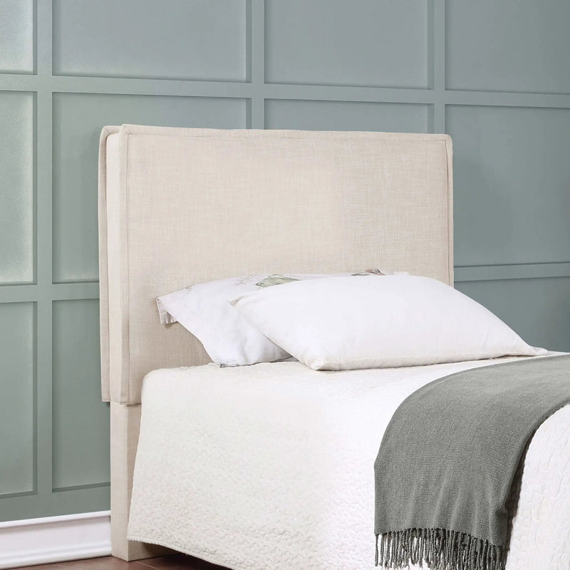 Izzy Upholstered Twin Panel Headboard Sand by Unique Piece Furniture