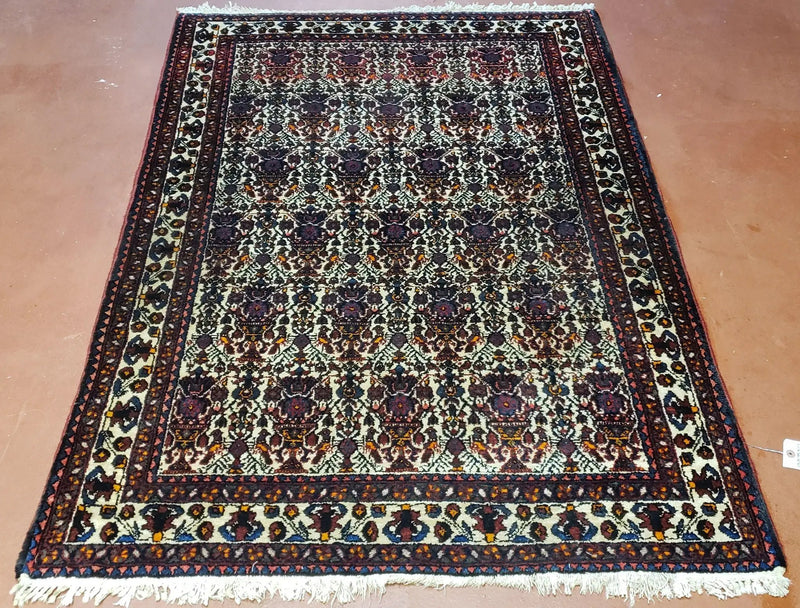 Persian Afshar Rug 3.6 x 5, Zili Sultan Pattern, Wool by Jewel Rugs