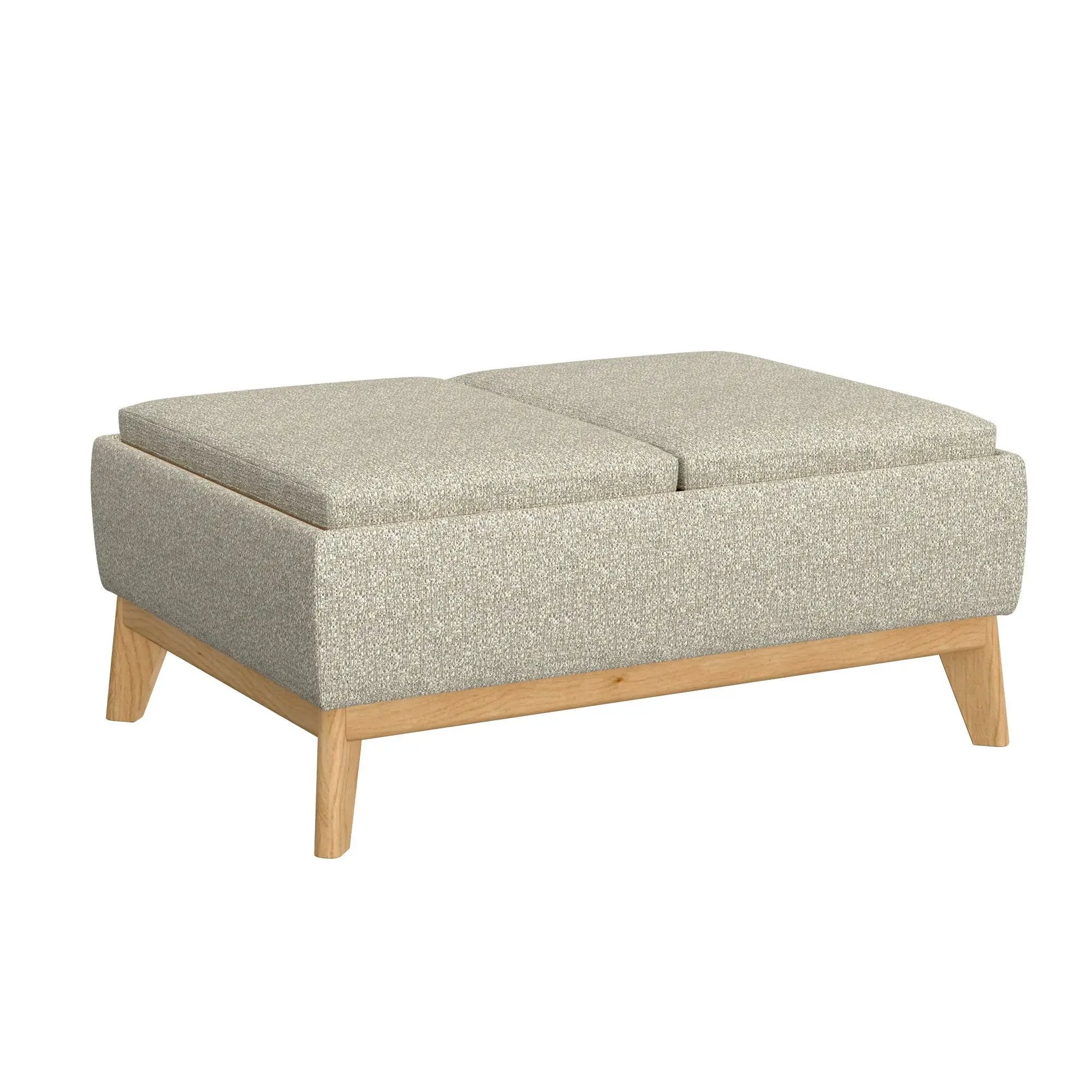 Reversible Tray Ottoman - Tan by Unique Piece Furniture