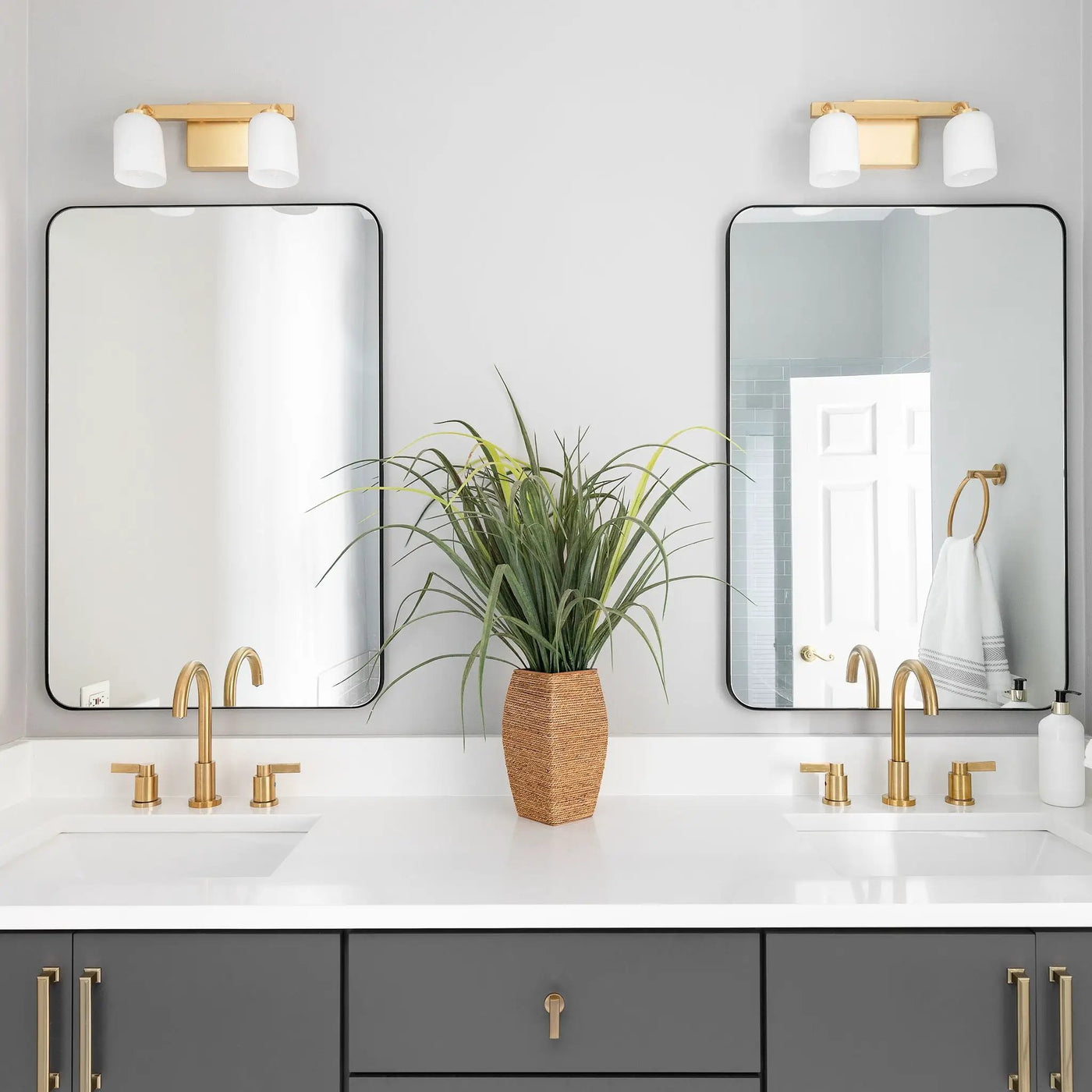 Wall Mirror Rectangular Mirror Metal Framed Mirror Vanity Mirror Dressing Mirror, For Bathroom, Living Room, Bedroom by HouseOfZazla