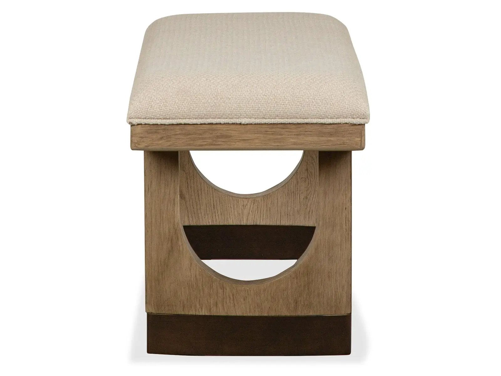 Tristan - Upholstered Backless Bench With U-Shaped Legs - Swiss Coffee by Unique Piece Furniture