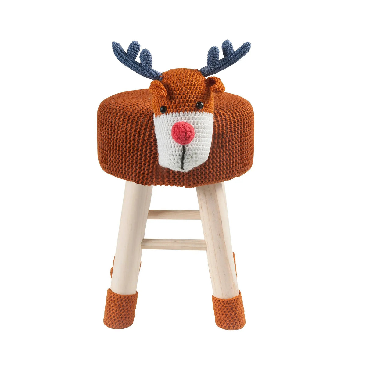 Animal Ottoman Stool - Polyester Upholstered Cute Deer Foot Stool by HouseOfZazla