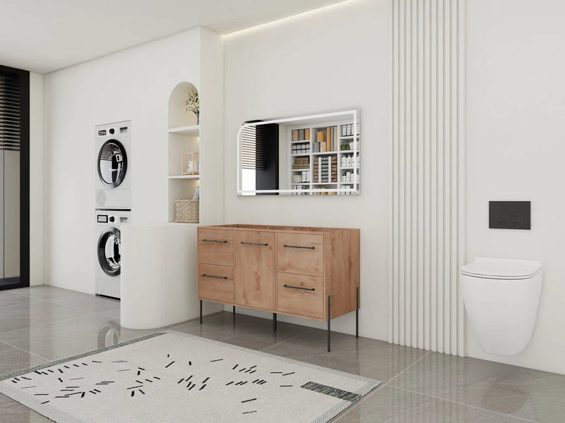 48" Freestanding Bathroom Vanity With Soft-Close Cabinet Door and 4 Drawers by HouseOfZazla