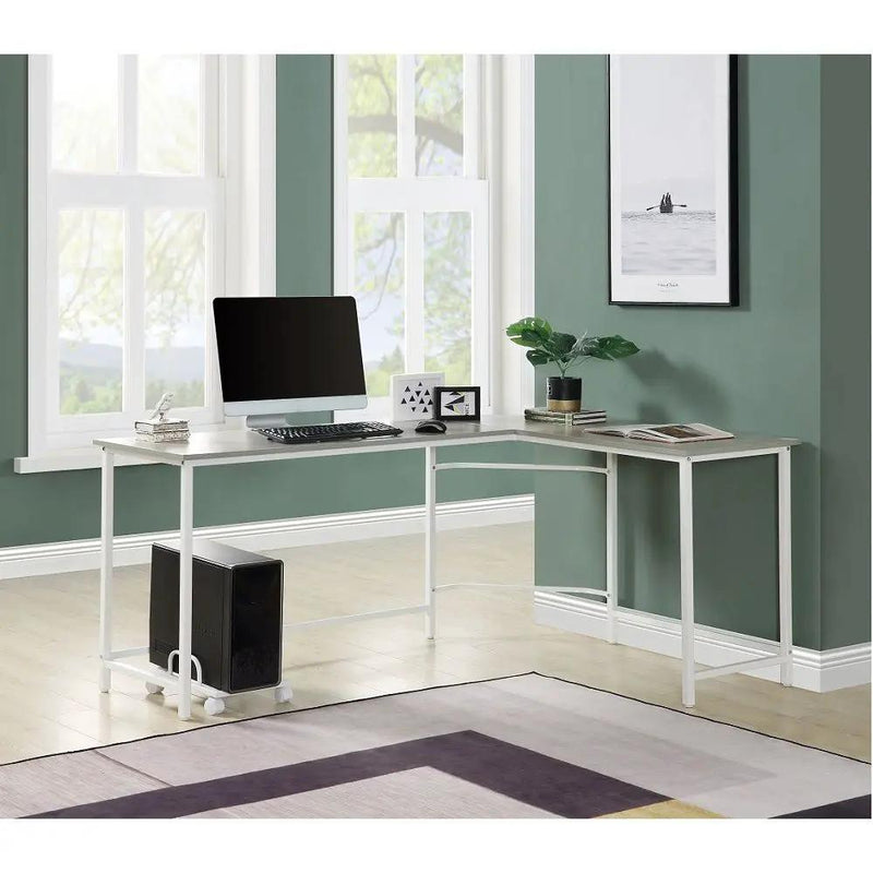 Bambina - Computer Desk - Gray & White by Unique Piece Furniture