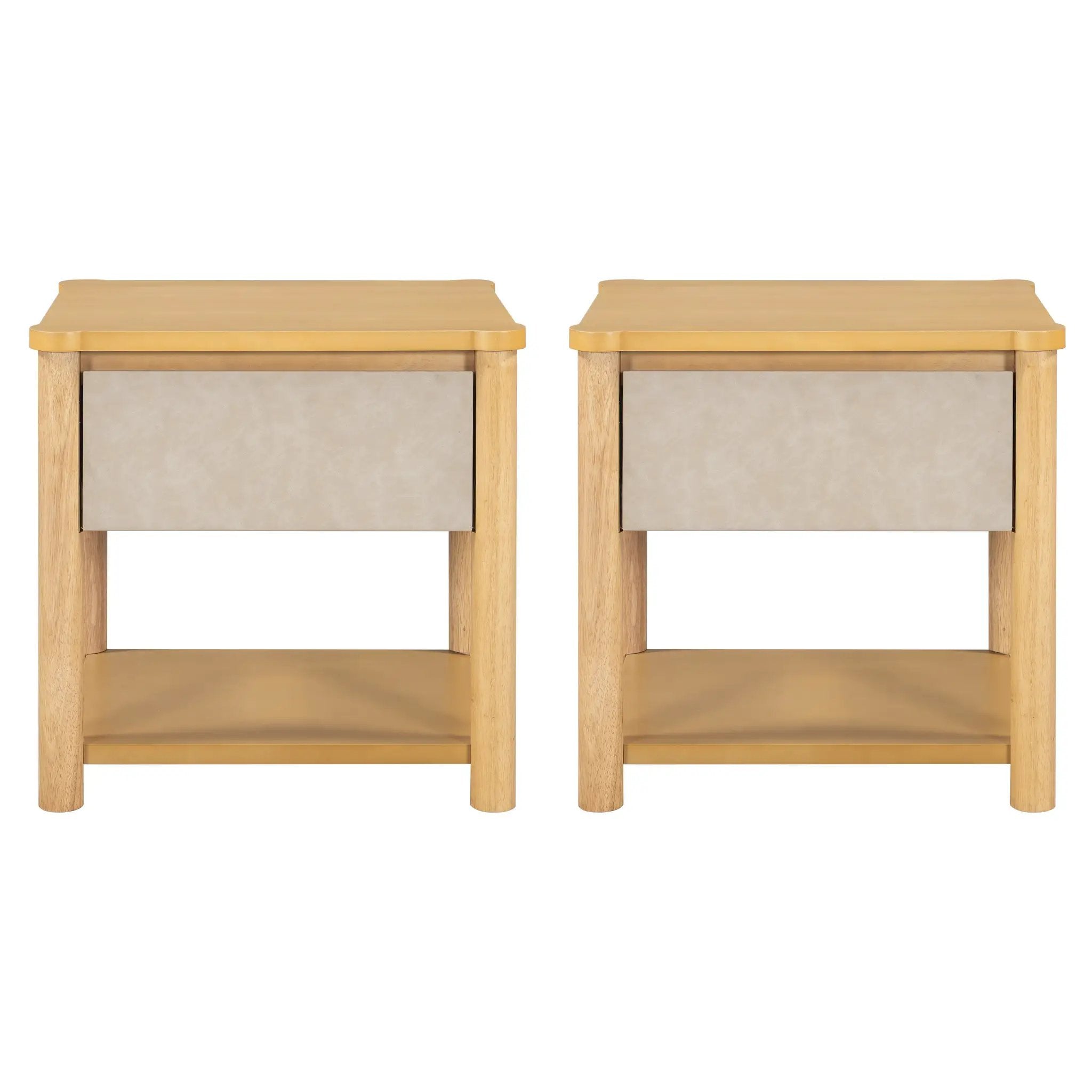 Wood Nightstand Set of 2 by HouseOfZazla