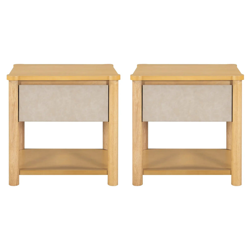 Wood Nightstand Set of 2 by HouseOfZazla