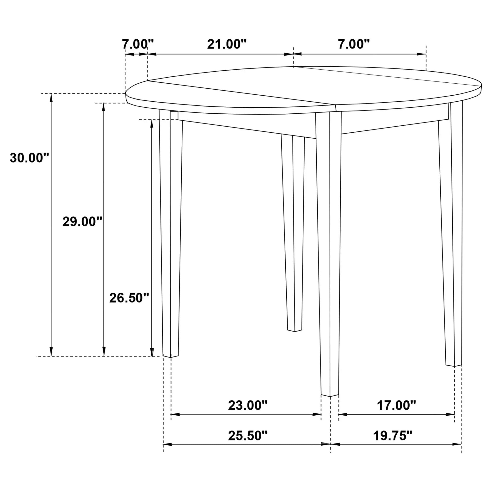 3 Piece Dining Set With Drop Leaf Table And Upholstered Chairs by HouseOfZazla