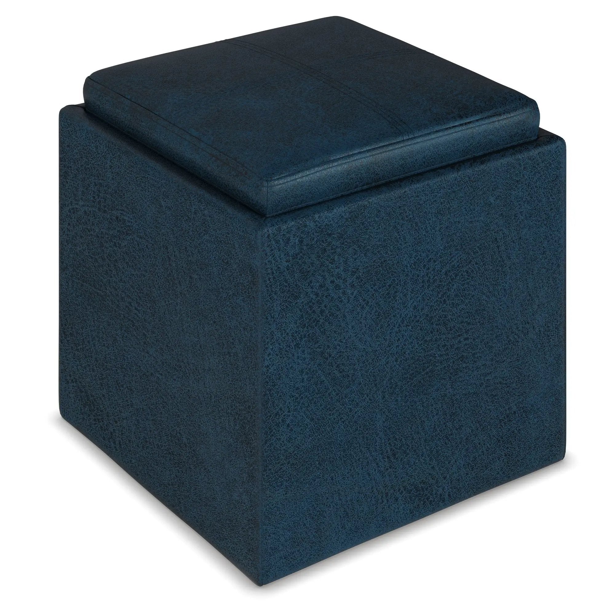 Rockwood - Upholstered Cube Storage Ottoman With Tray by Unique Piece Furniture