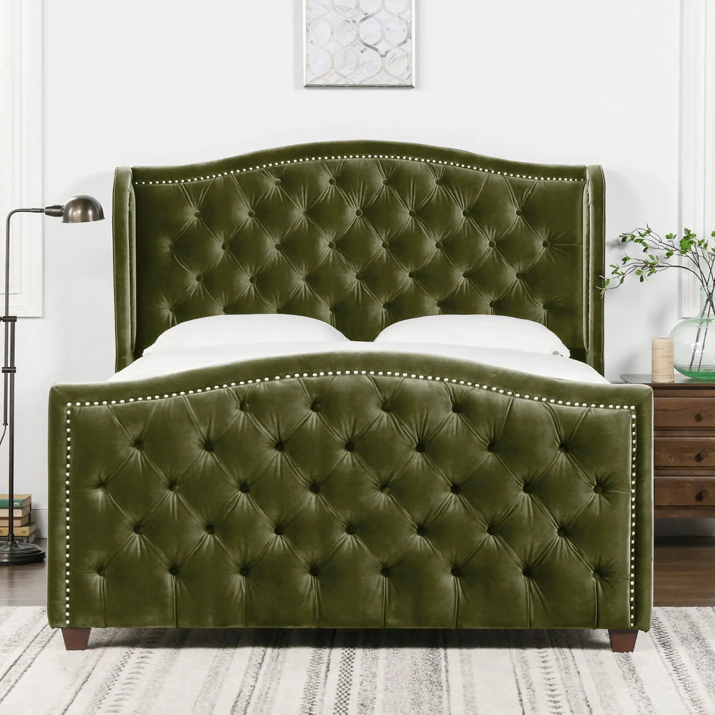 Marcella - Upholstered Shelter Headboard Bed Set by Unique Piece Furniture