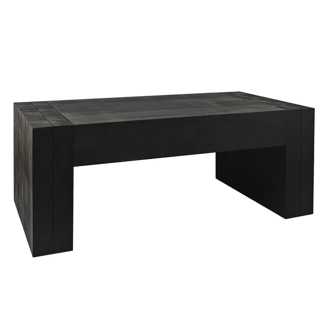 Modern Farmhouse Living Room Block Leg Coffee Table by HouseOfZazla