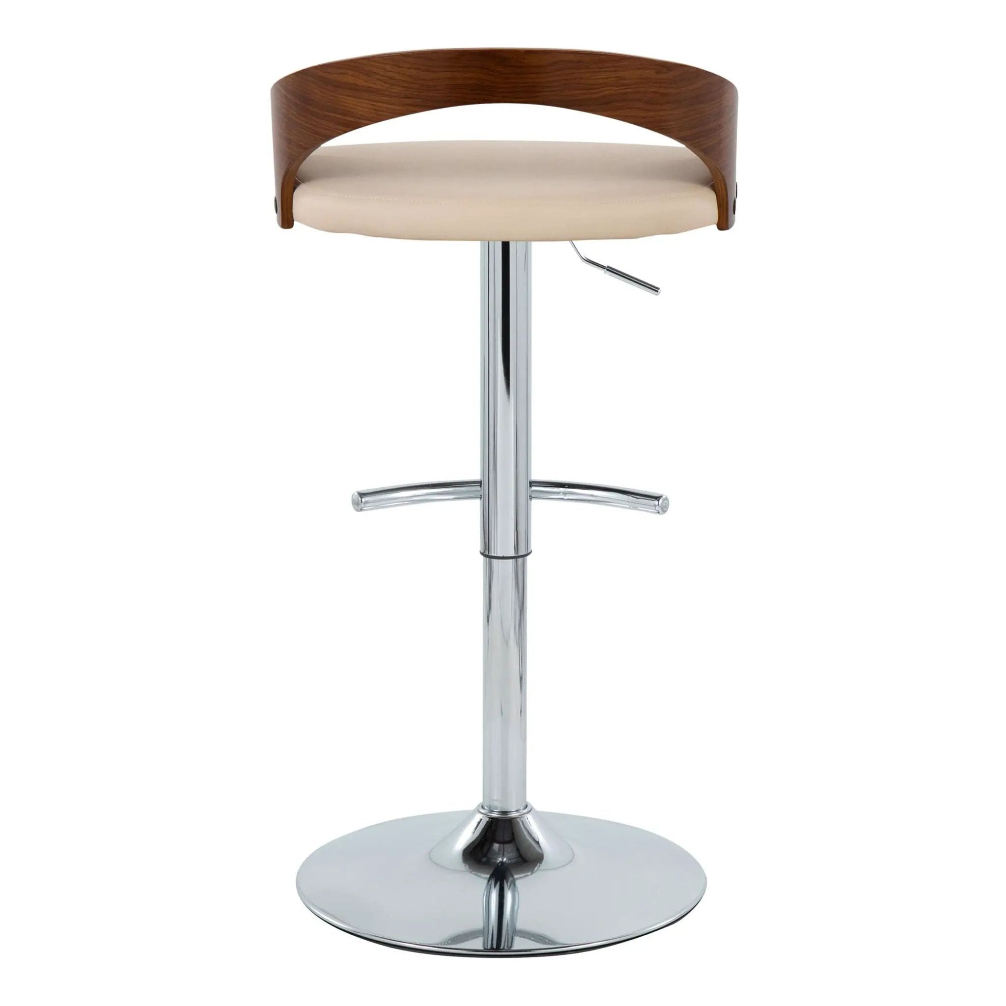 Grotto - Contemporary Adjustable Barstool & Swivel With Rounded T Footrest (Set of 2) by Unique Piece Furniture