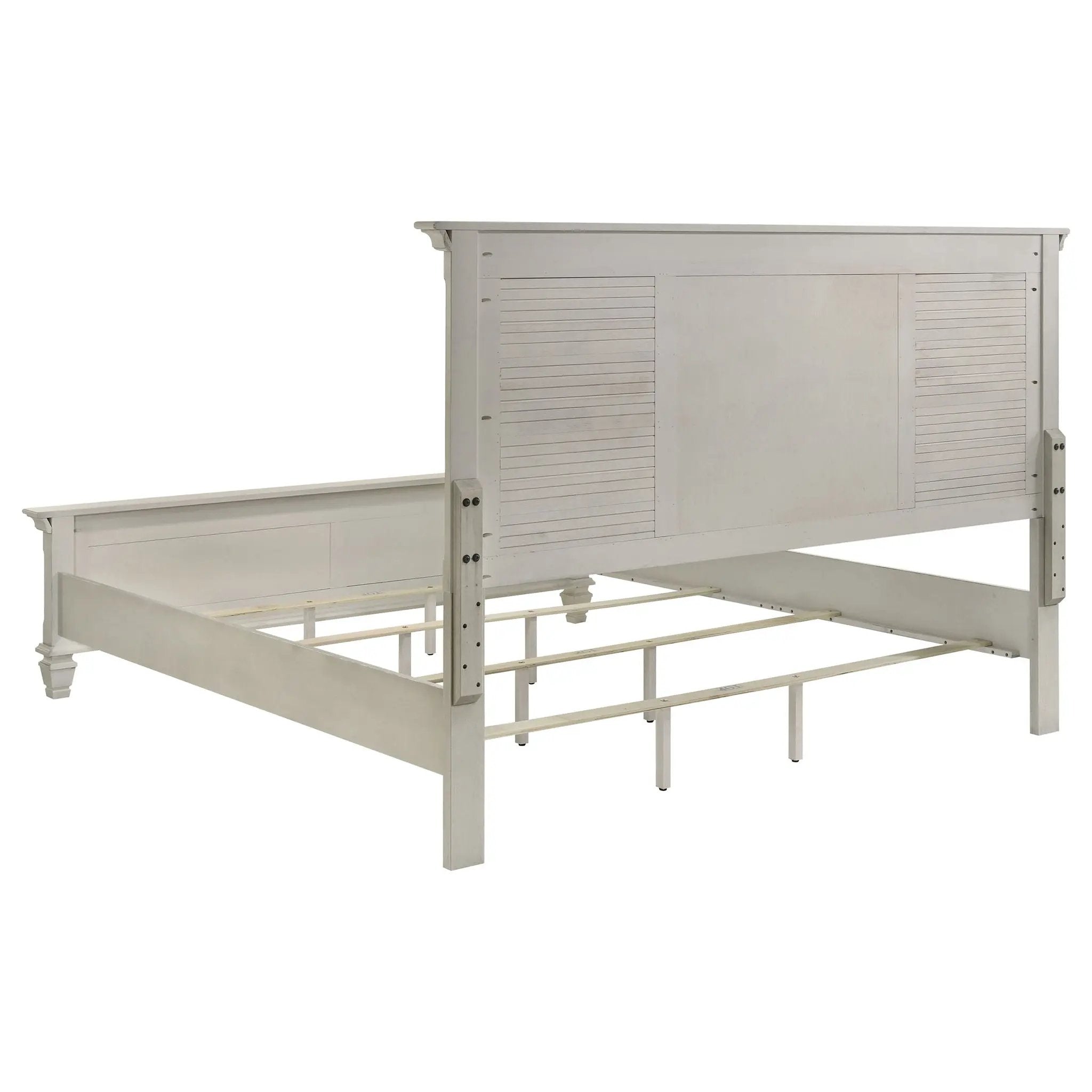 Franco 4-piece Eastern King Bedroom Set Distressed White by Unique Piece Furniture