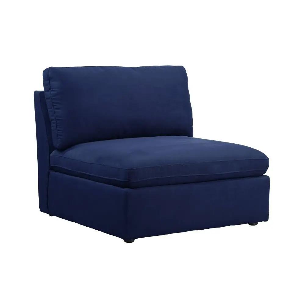 Crosby - Modular Armless Chair - Blue Fabric by Unique Piece Furniture