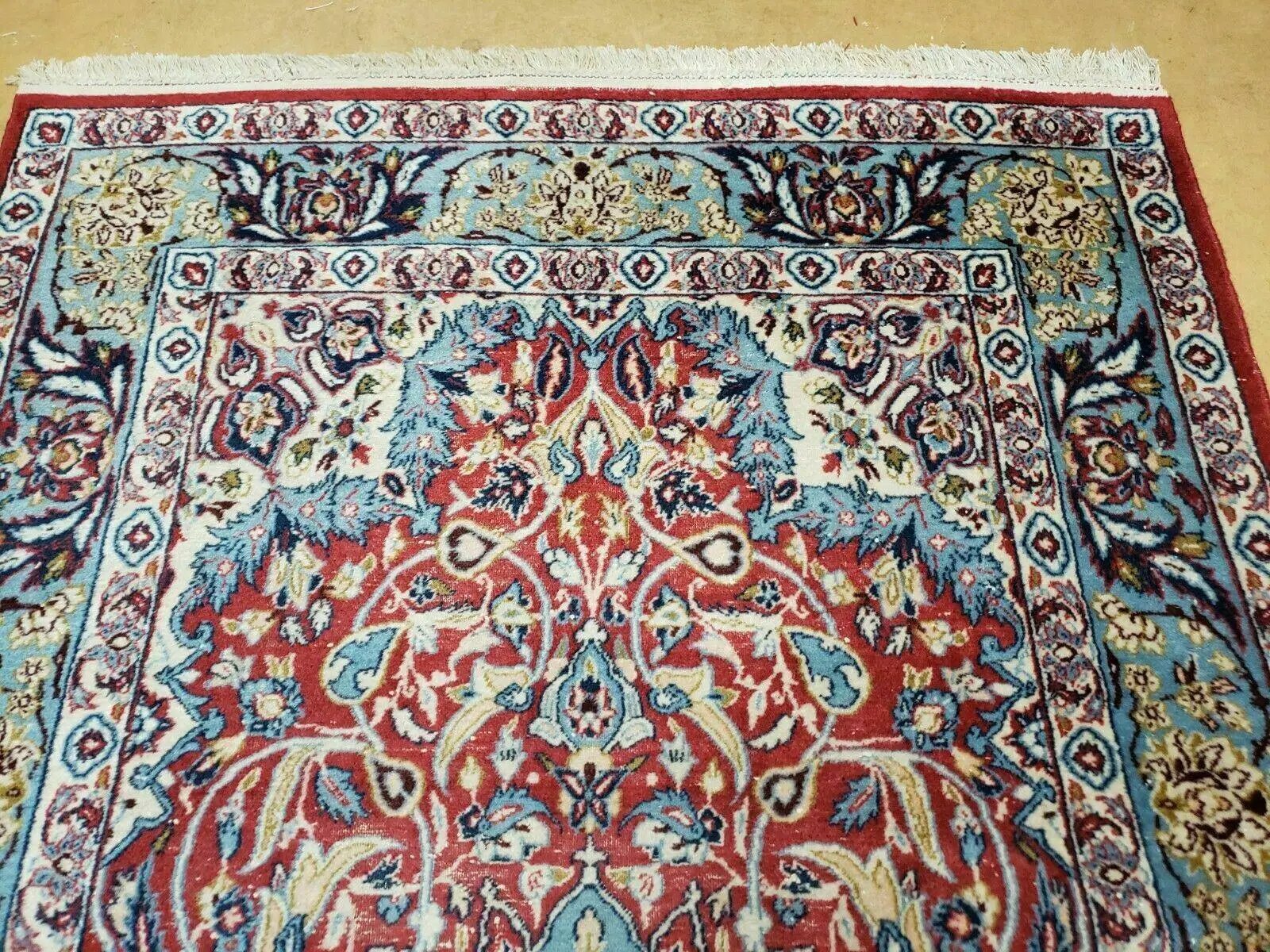 3' 5" X 5' 8" Vintage Handmade Turkish Wool Rug Carpet Vegetable Dyes Nice Red by Jewel Rugs