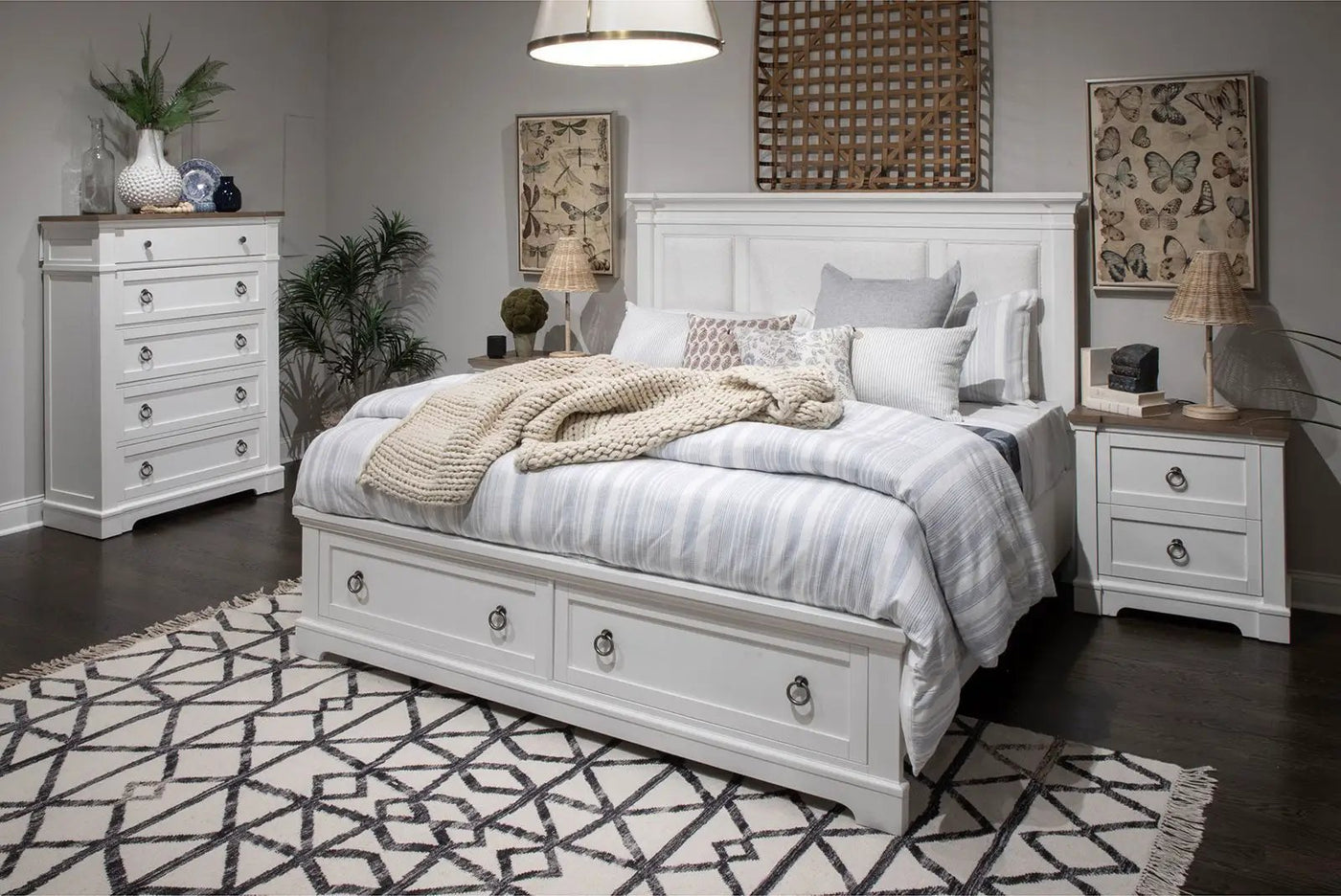 Kingston - Upholstered Panel Storage Bed by Unique Piece Furniture