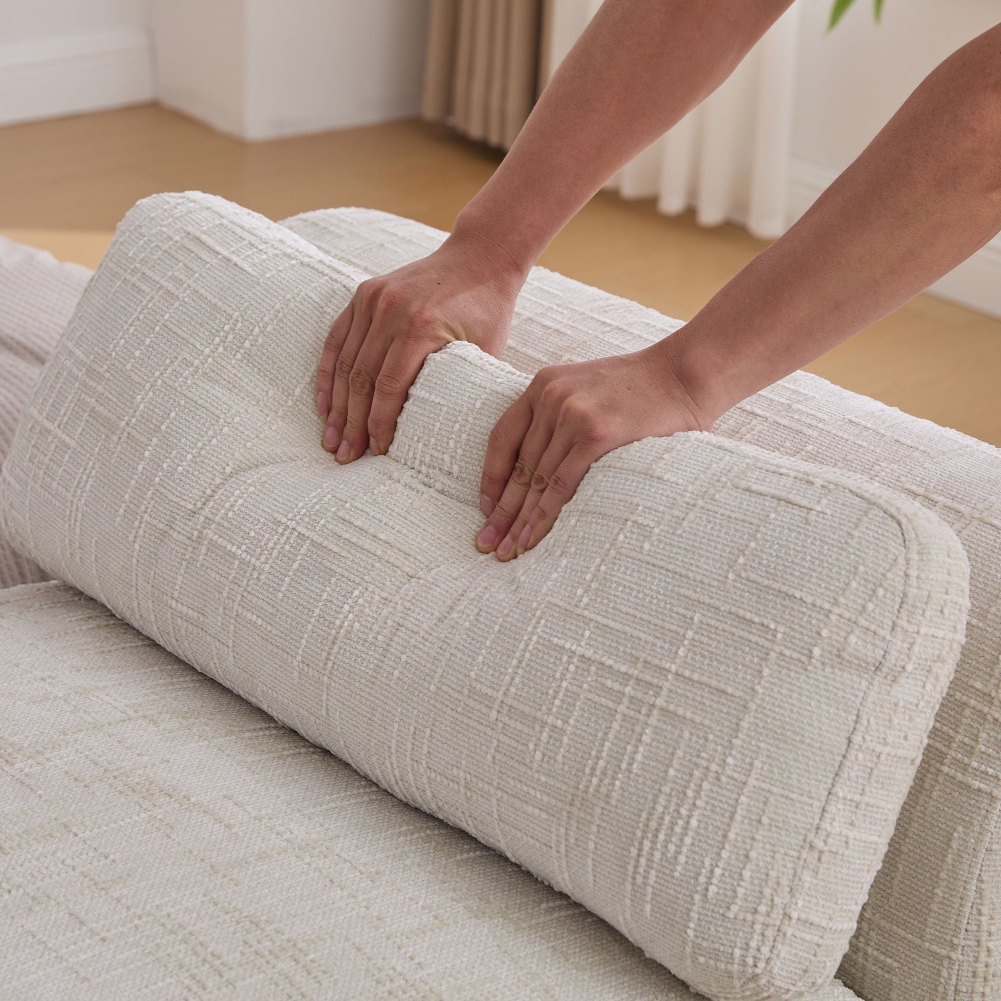 Modern Upholstered End Of Bed Bench With Armrests by HouseOfZazla