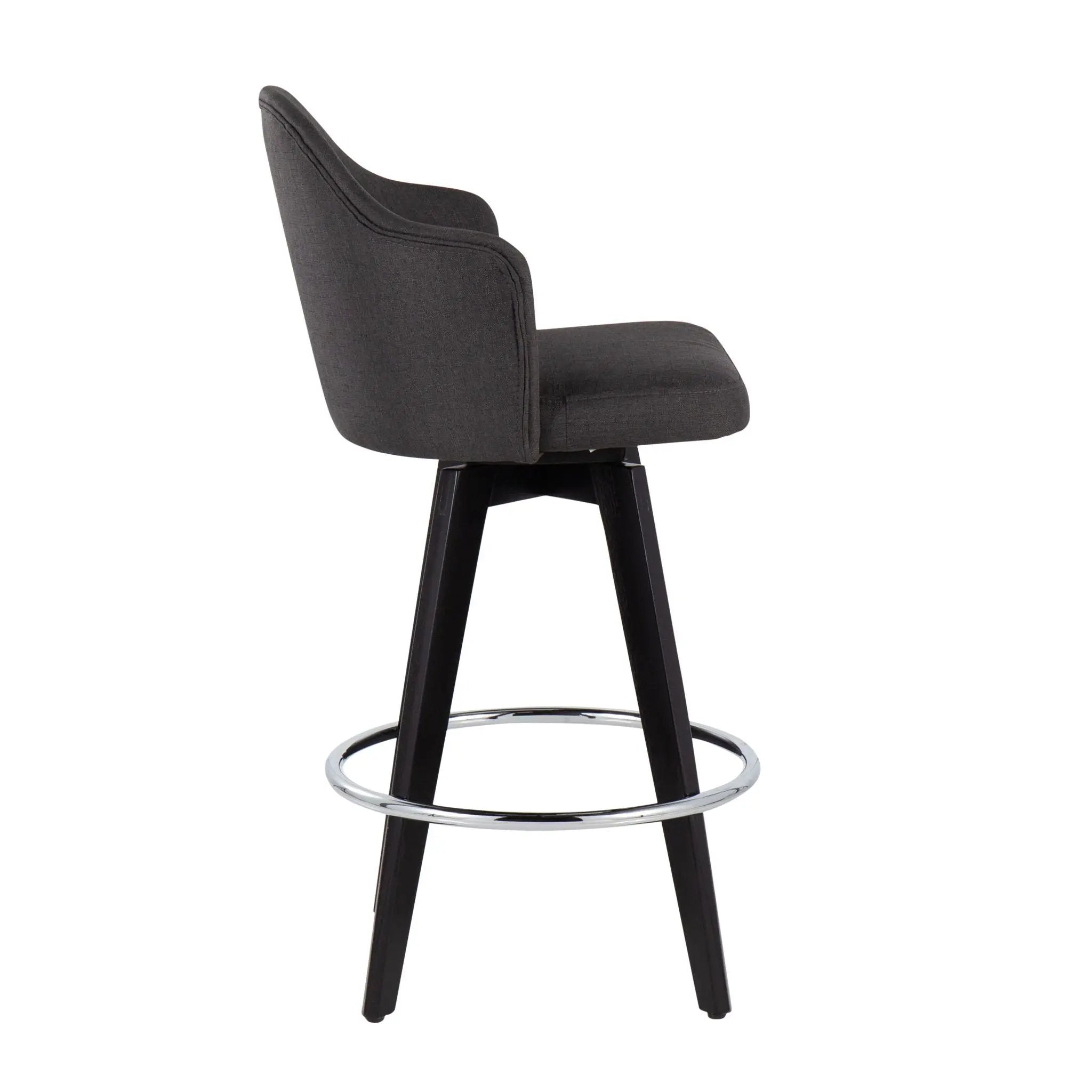 Ahoy - Contemporary Fixed Height Counter Stool With Round Footrest (Set of 2) by HouseOfZazla
