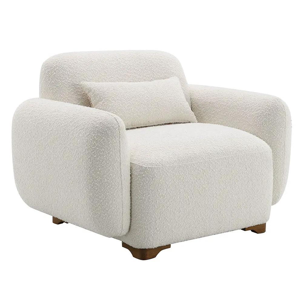 Darius - Chair With Pillow - Beige Boucle by Unique Piece Furniture