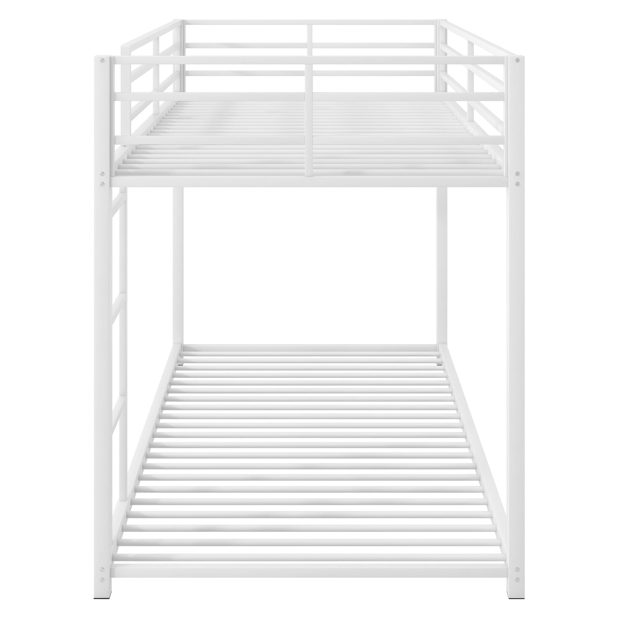 Metal Bunk Bed, Low Bunk Bed With Ladder by HouseOfZazla