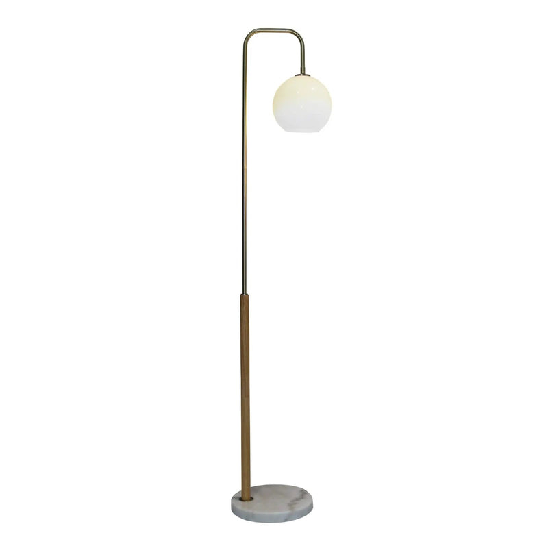 Tall Corner Floor Lamp For Living Room - White by HouseOfZazla
