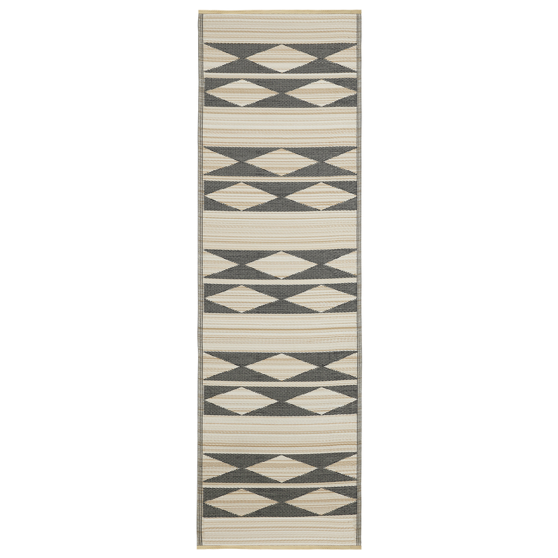 Cairo - Natural & Black Outdoor Rug for Patio by Fab Habitat
