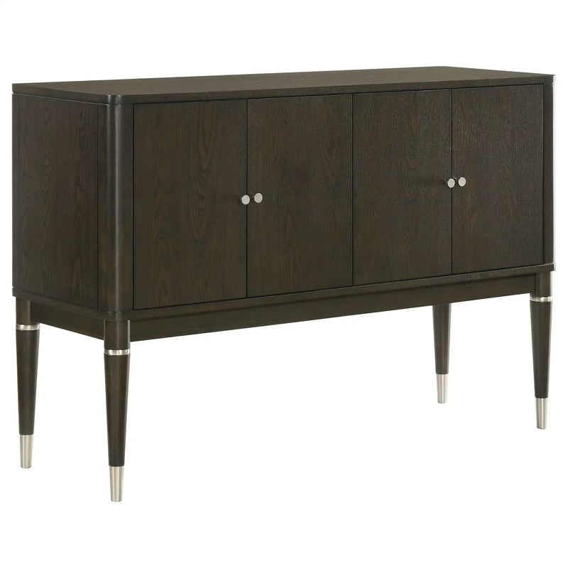Reseda 4-door Dining Sideboard Server with Shelves Ash Brown by Unique Piece Furniture