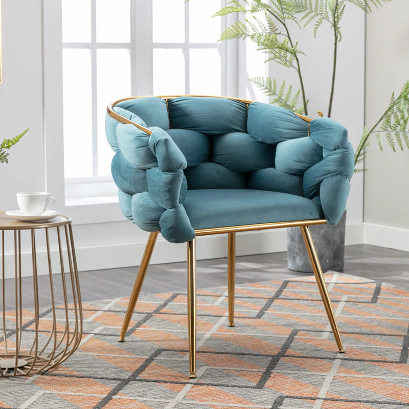 Luxury Modern Simple Leisure Single Sofa Chair Bedroom Lazy Person Household Dresser Stool Manicure Table Back Chair by HouseOfZazla